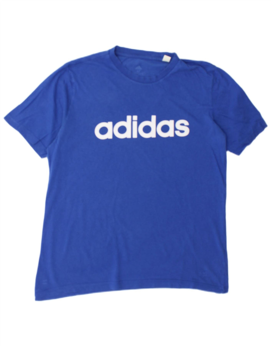 Ανδρικό γραφικό T-Shirt Adidas Top από μεσαίο μπλε βαμβακερό