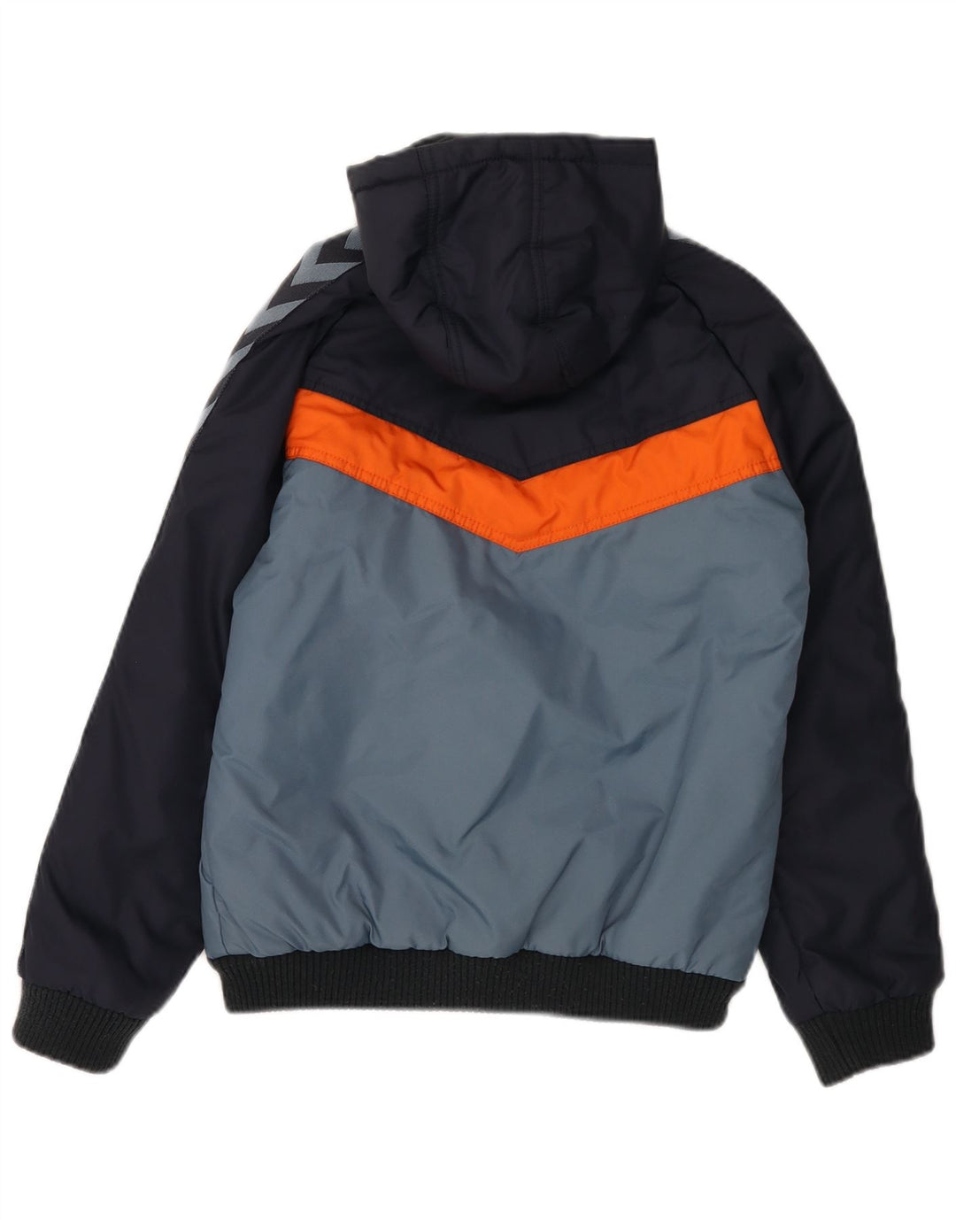 Μπουφάν HUMMEL Boys Graphic Hooded Gedded Jacket 11-12 Years Navy Blue Colorblock