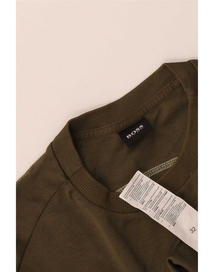 Ανδρικό γραφικό φούτερ Hugo Boss, μεσαίο χακί βαμβακερό