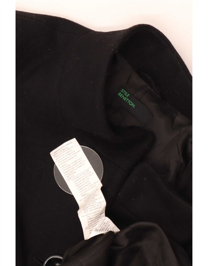 Γυναικείο Παλτό Benetton IT 42 Μεσαίο Μαύρο Μαλλί