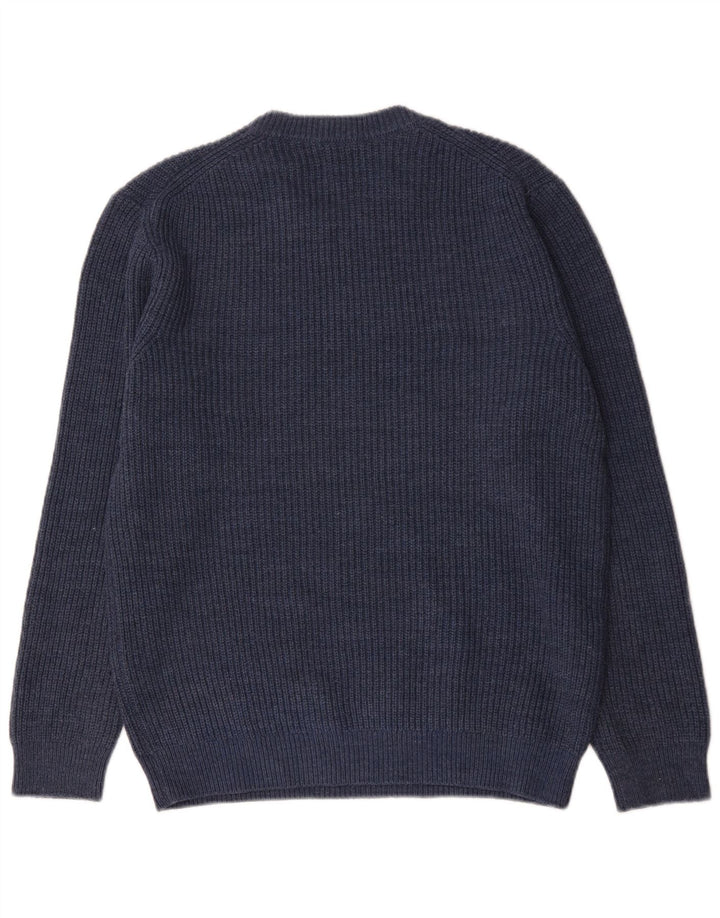 Ανδρικό πουλόβερ Zara Crew Neck Jumper Μεγάλο Μπλε Ακρυλικό