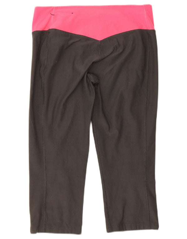 Γυναικεία κολάν Nike Dri Fit Capri UK 12 μεσαίου γκρι πολυεστέρας