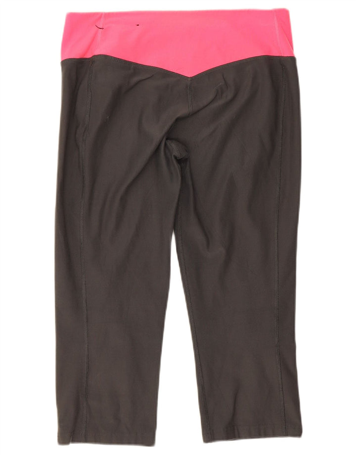 Γυναικεία κολάν Nike Dri Fit Capri UK 12 μεσαίου γκρι πολυεστέρας