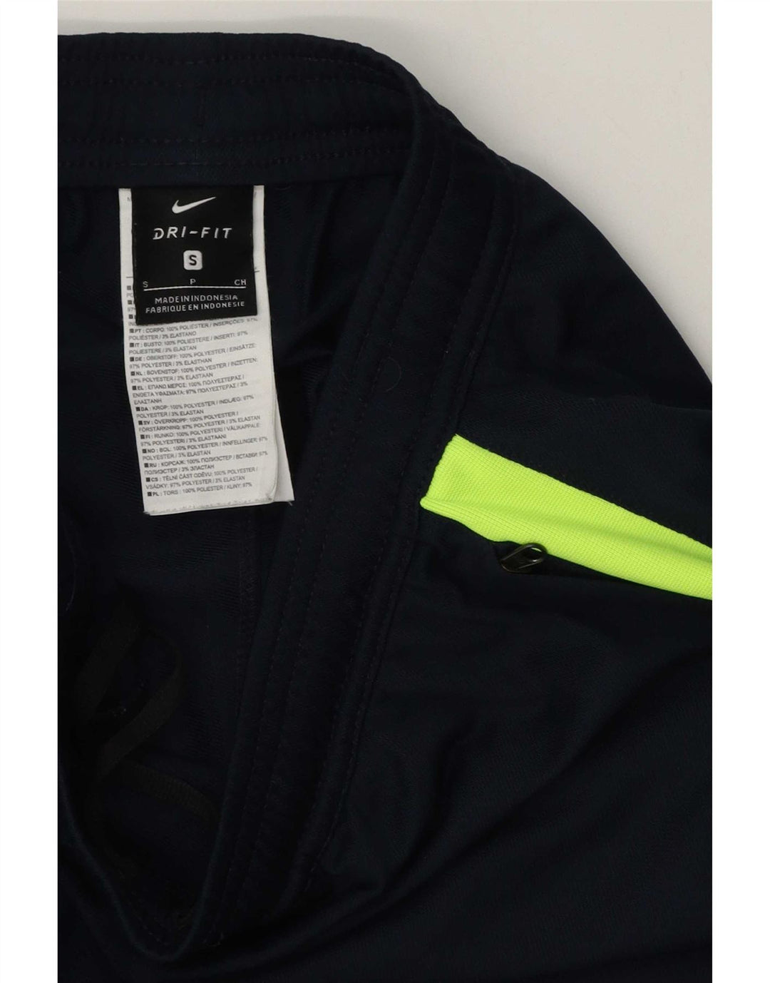 Ανδρικό παντελόνι αθλητικής φόρμας Nike Dri Fit Μικρό μπλε Navy Colorblock Πολυεστέρας