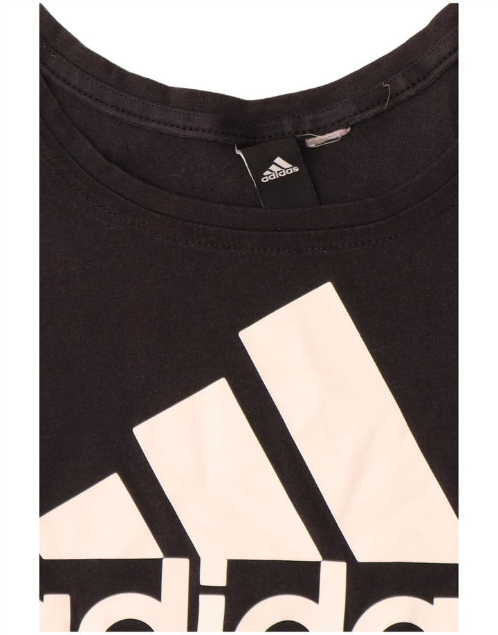Γυναικείο γραφικό T-Shirt Adidas Top UK 12 Medium Black