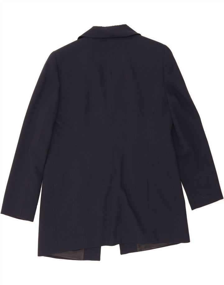 LOUIS FERAUD Womens 1 Button Longline Blazer Jacket UK 20 2XL Navy Blue Vintage Louis Feraud and Second-Hand Louis Feraud from Messina Hembry 