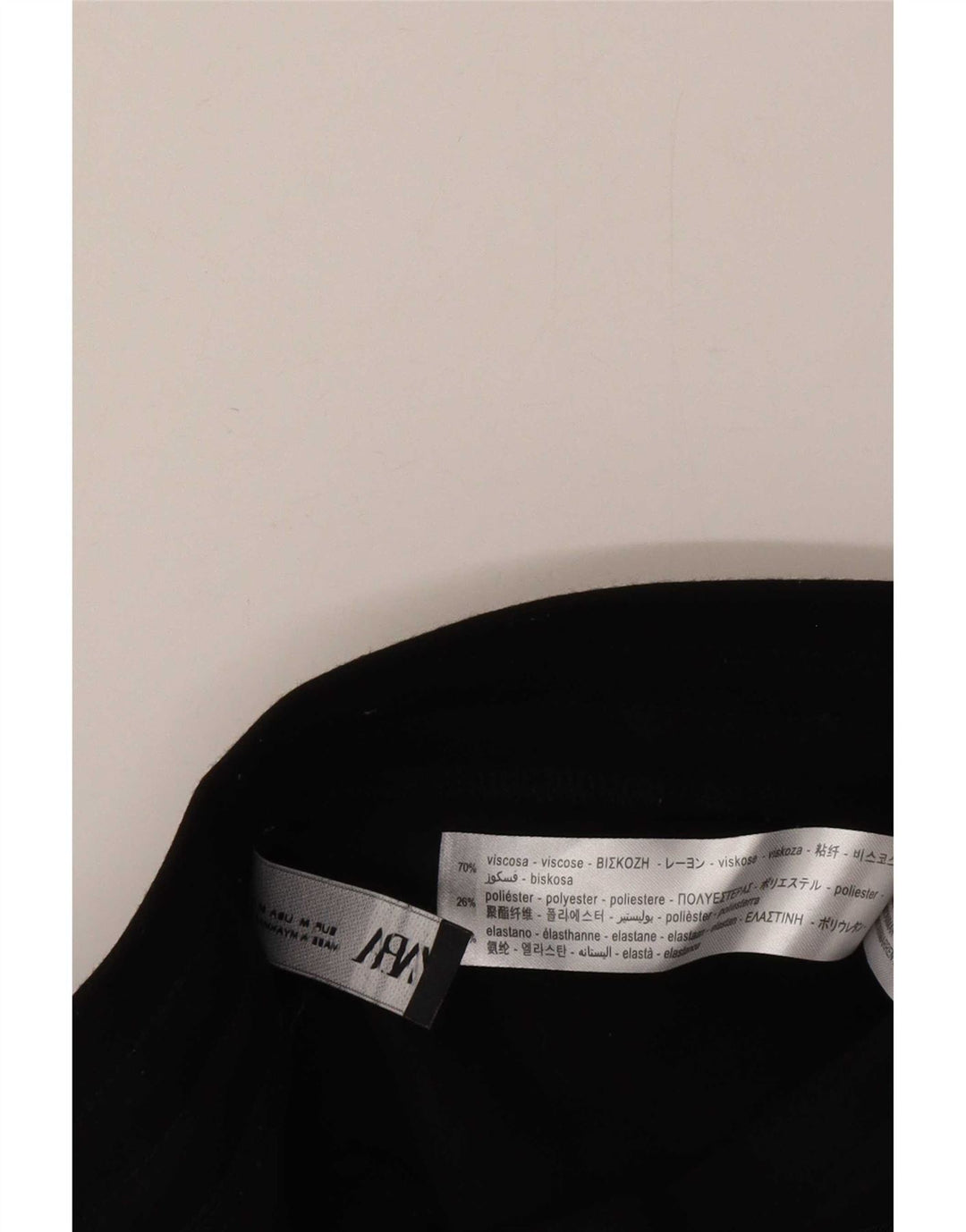 Zara Γυναικείο Slim Παντελόνι Cargo Medium W26 L26 Μαύρο βισκόζη