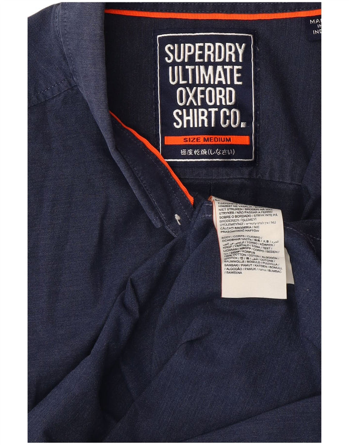 Ανδρικό κοντομάνικο πουκάμισο με κανονική εφαρμογή SUPERDRY Βαμβακερό μεσαίο ναυτικό