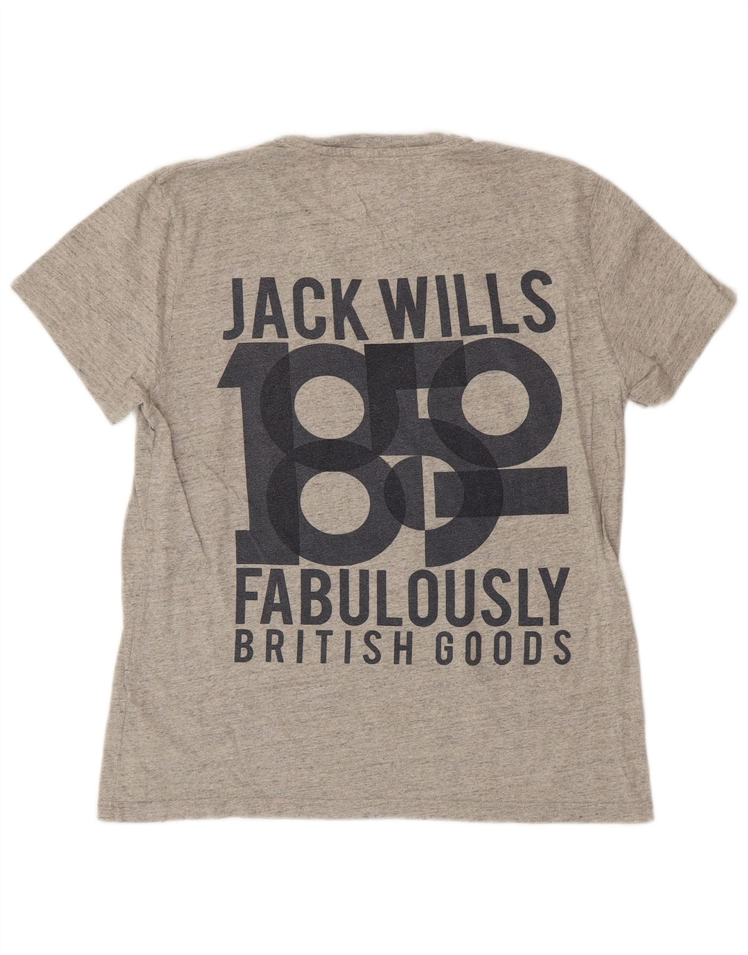 Ανδρικό γραφικό μπλουζάκι JACK WILLS Τοπ μεσαίου γκρι βαμβακερό