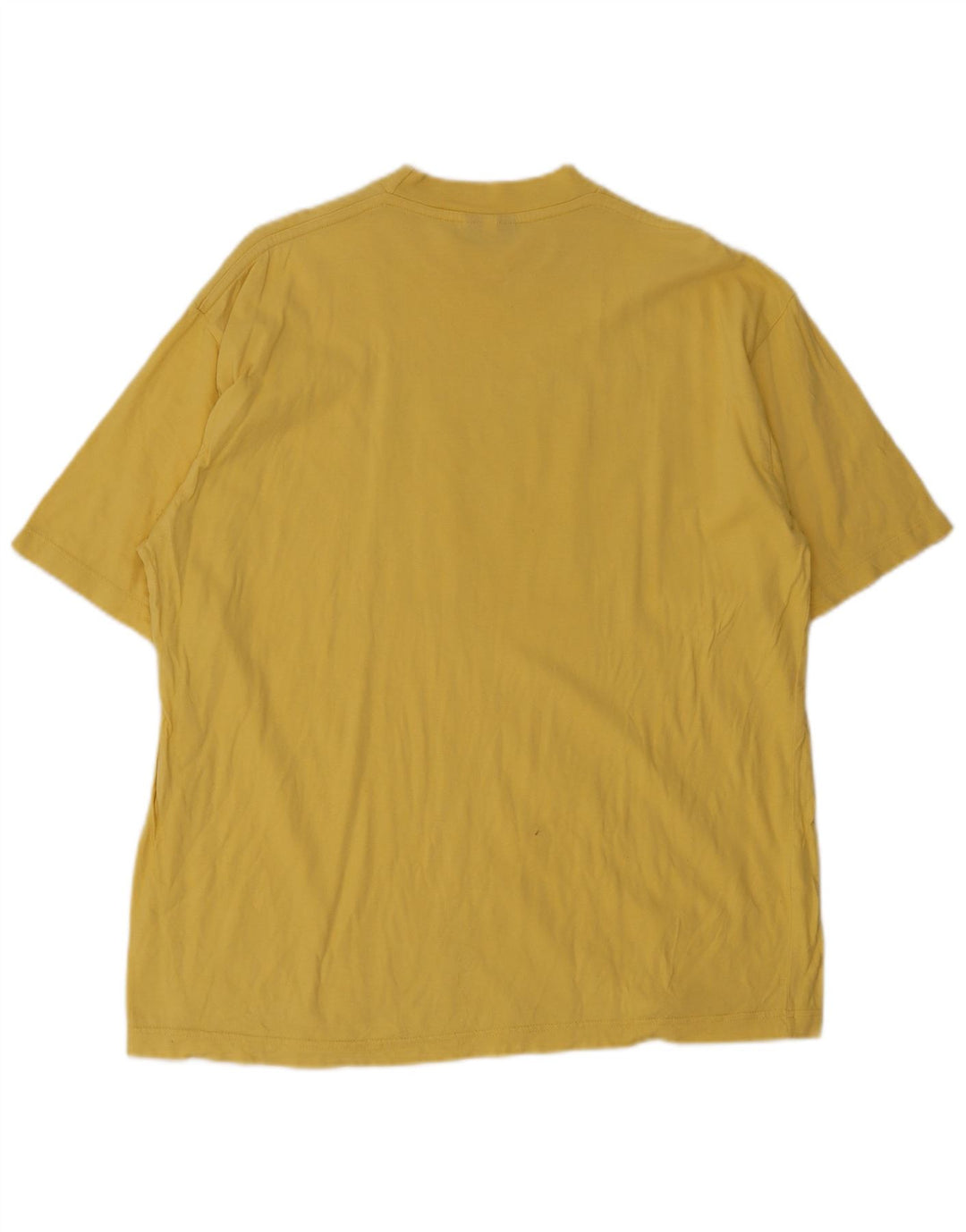 Stefanel Ανδρικό γραφικό T-Shirt Top μεγάλο κίτρινο βαμβακερό