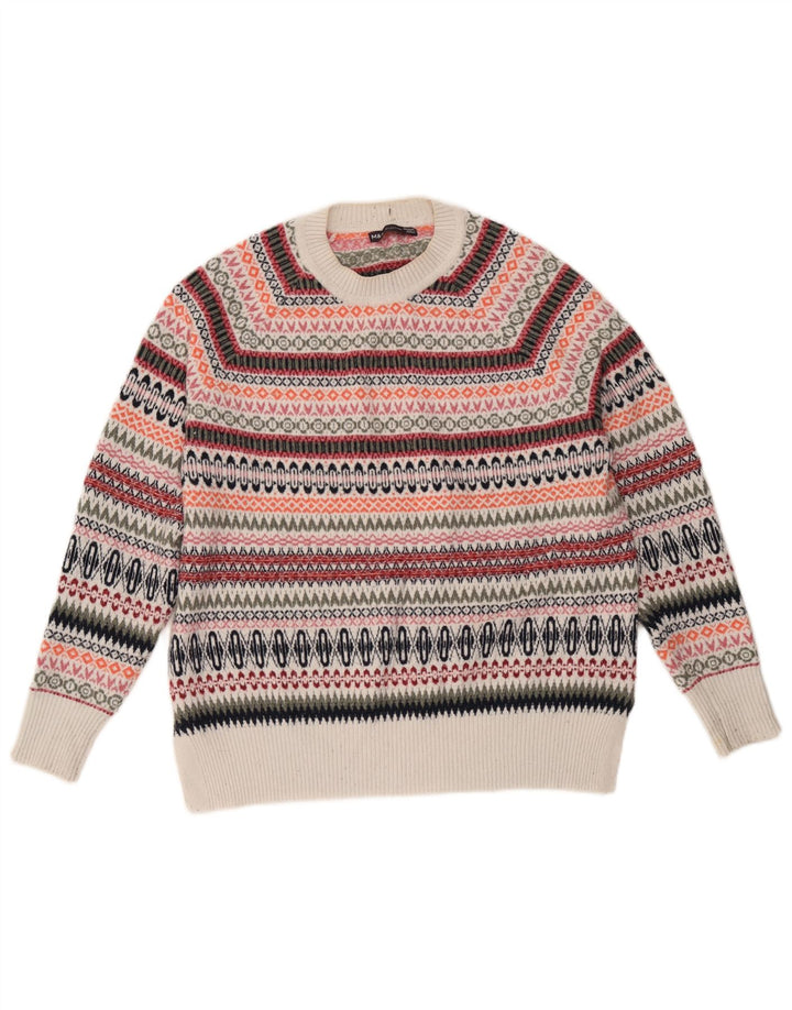 Marks & Spencer Γυναικείο πουλόβερ με λαιμόκοψη UK 14 Medium πολύχρωμο
