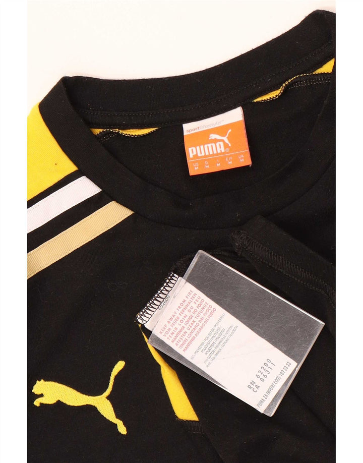 Ανδρικό γραφικό μπλουζάκι Puma Top Medium Black Colorblock Πολυεστέρας