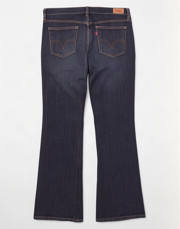 Γυναικείο τζιν Levi's Bootcut US 12 Large W32 L30 Navy Blue Cotton