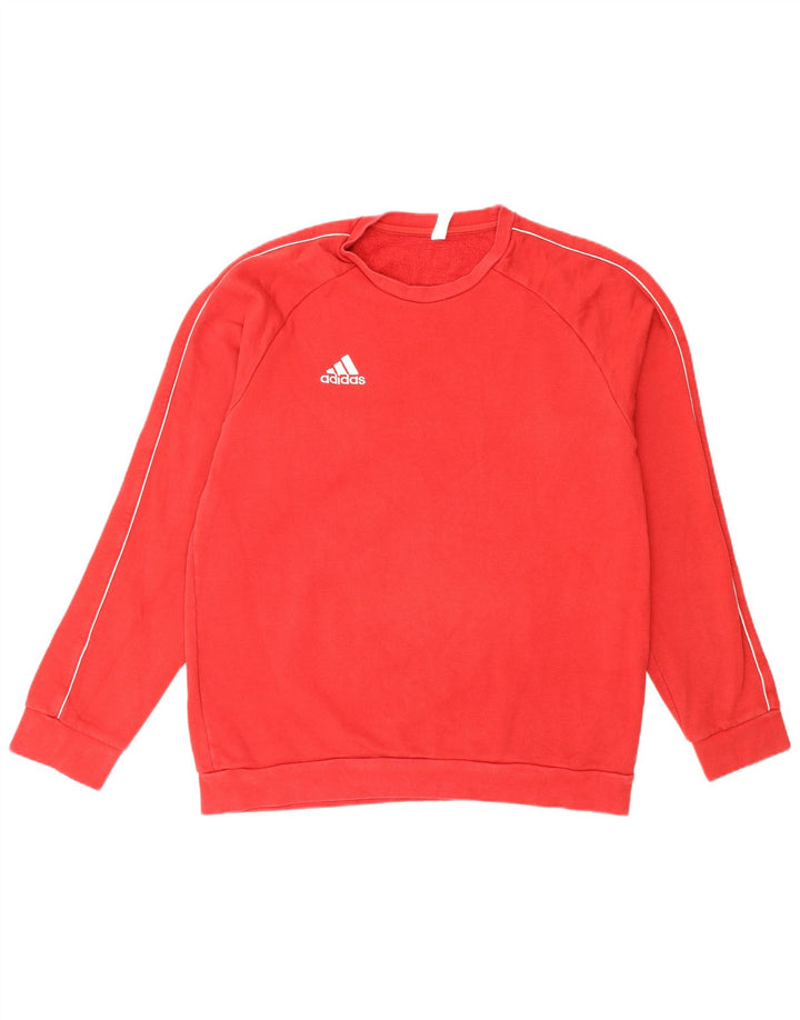 Ανδρικό φούτερ Adidas Jumper μεγάλο κόκκινο βαμβακερό