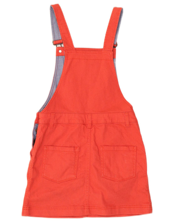 Fat Face Girls Dungaree τζιν φούστα 10-11 ετών W26 κόκκινο βαμβακερό