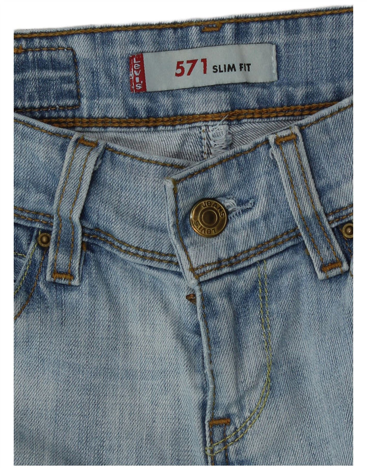 Levi's Womens 571 Low Waist Slim Jeans W25 L32 Blue
