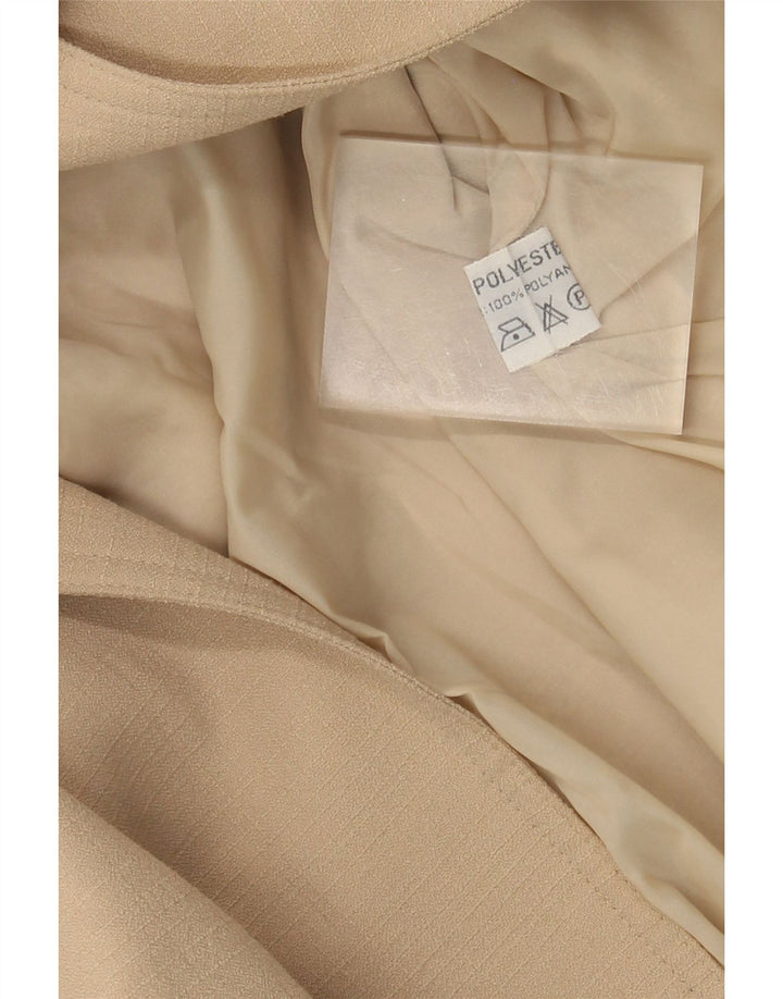 Vintage γυναικείο σακάκι UK 14 Medium Beige Polyester