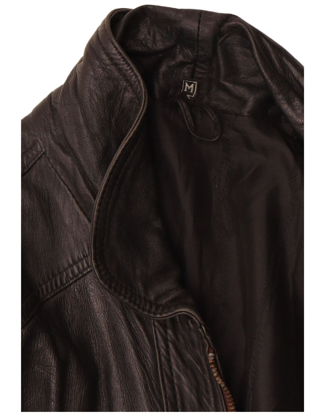 Vintage Ανδρικό Δερμάτινο Μπουφάν UK 38 Medium Black Leather