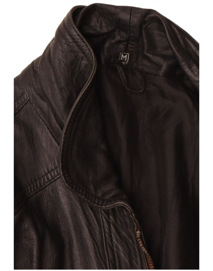 Vintage Ανδρικό Δερμάτινο Μπουφάν UK 38 Medium Black Leather