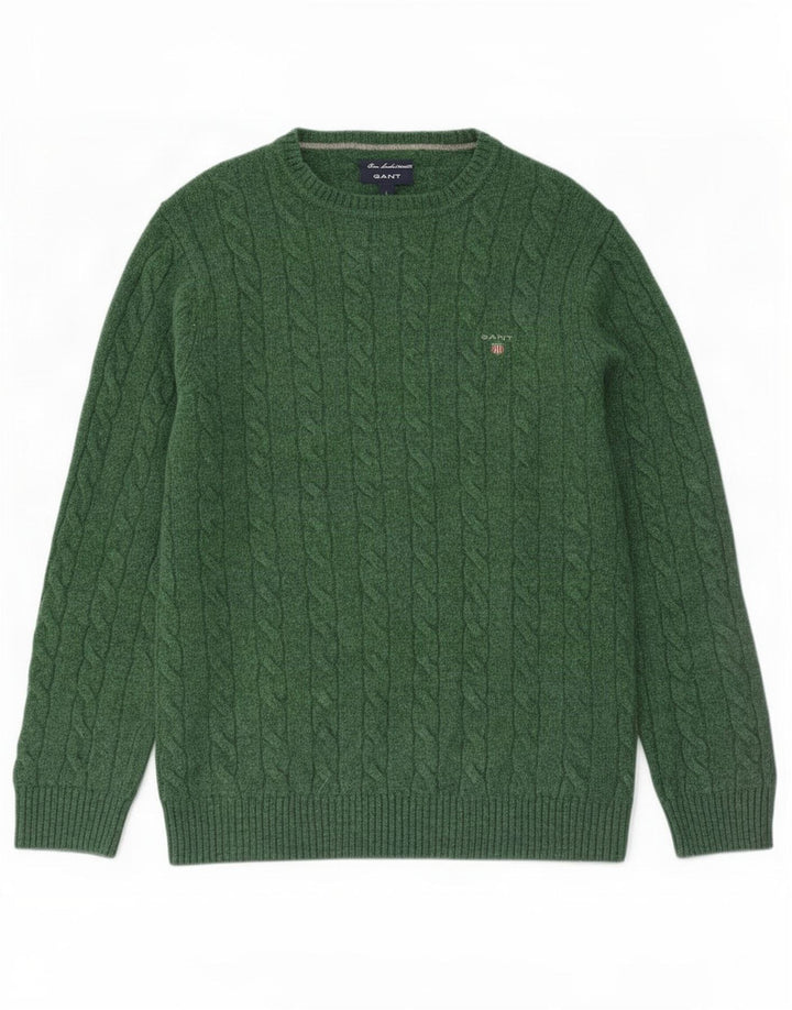 Ανδρικό πουλόβερ Gant Boat Neck Jumper Large Green Lambswool