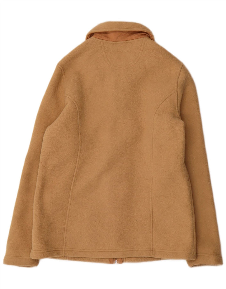 Marks & Spencer Γυναικείο φλις μπουφάν υπερμεγέθη UK 10 Small Beige Polyester