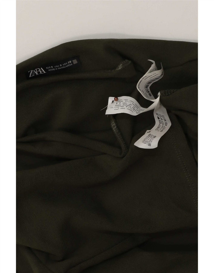Zara Γυναικείο Bodycon Φόρεμα UK 10 Small Khaki