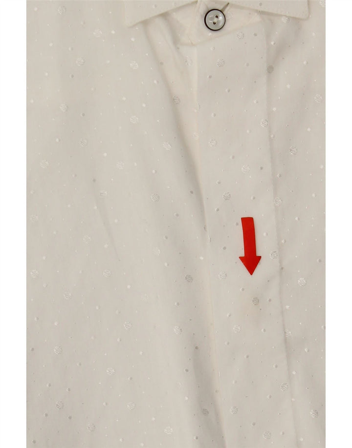 CASA MODA Mens Shirt Medium Off White Vintage Casa Moda and Second-Hand Casa Moda from Messina Hembry 