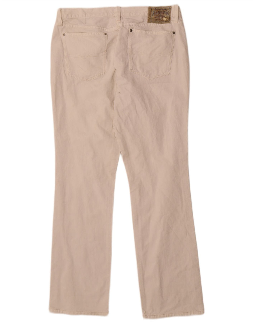 RALPH LAUREN Womens Straight Jeans W32 L31 White Cotton