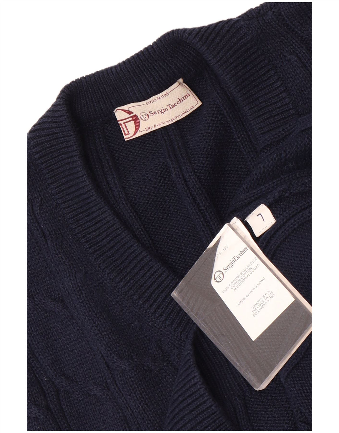 Sergio Tacchini Ανδρικό γιλέκο Tank Top Large Navy Blue από βαμβάκι