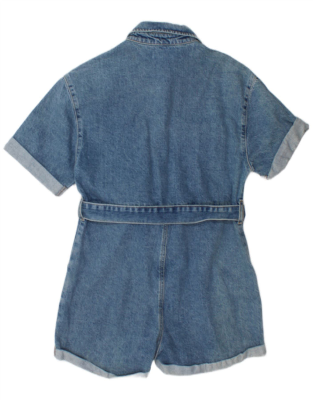 Topshop Γυναικείο Τζιν Playsuit UK 10 Small Blue Cotton