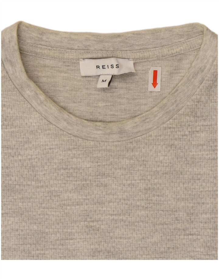 Ανδρικό T-Shirt Reiss Top Βαμβακερό μεσαίο γκρι