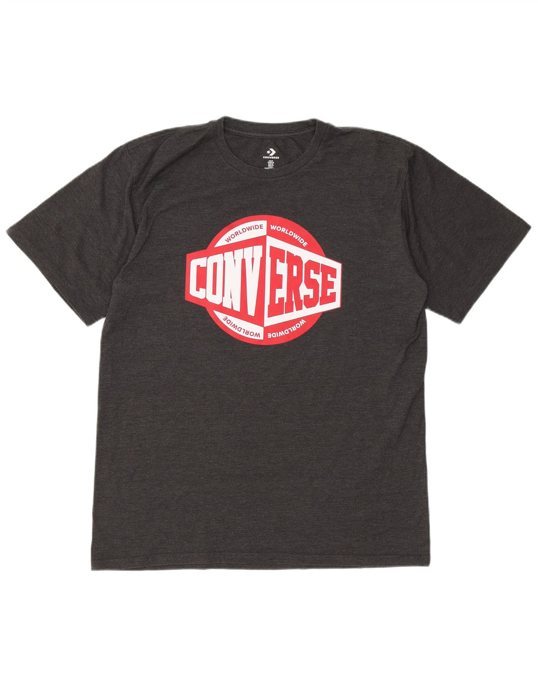 Ανδρικό γραφικό μπλουζάκι CONVERSE Top Medium Grey