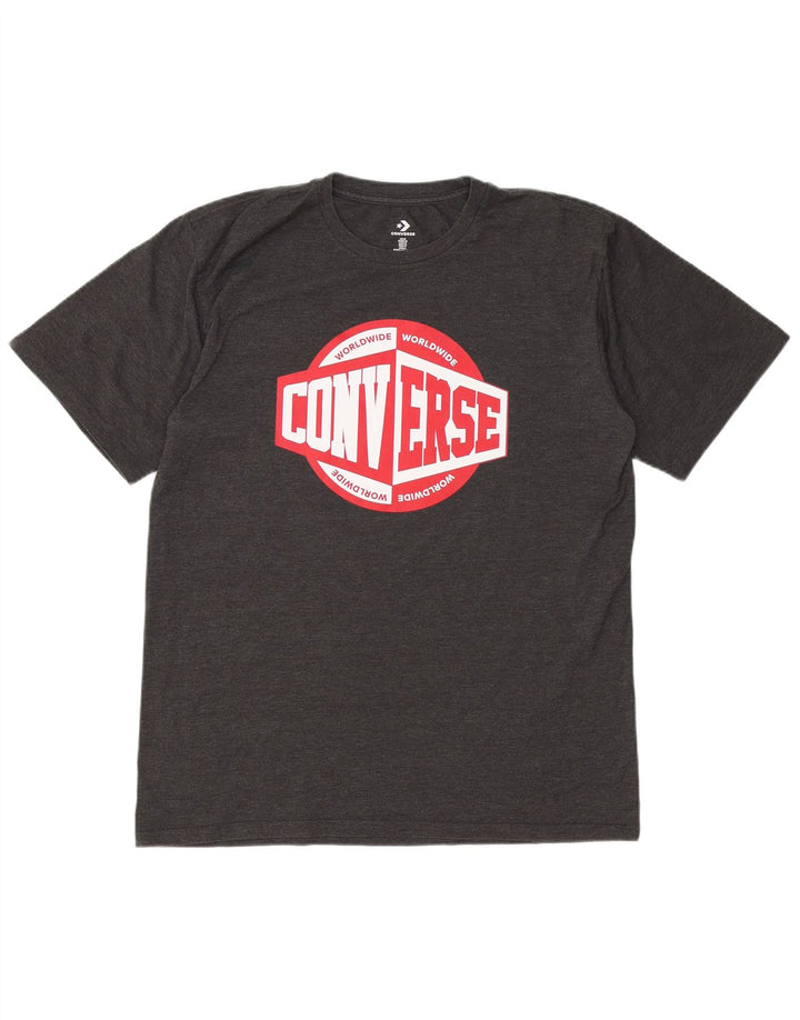 Ανδρικό γραφικό μπλουζάκι CONVERSE Top Medium Grey