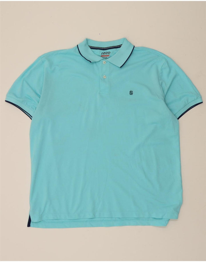 IZOD Mens Polo Shirt XL Blue Polyester Vintage Izod and Second-Hand Izod from Messina Hembry 