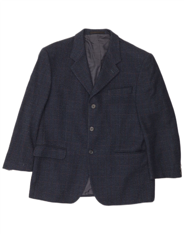 Vestra Ανδρικό σακάκι σακάκι με 3 κουμπιά UK 40 Large Navy Blue Ψαροκόκαλο