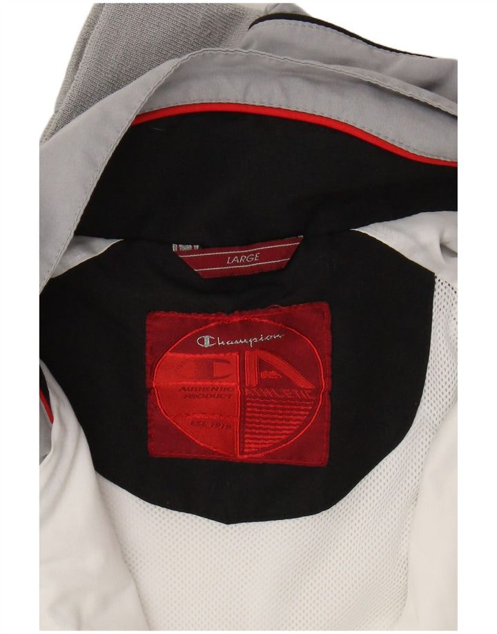 Ανδρική αθλητική φόρμα CHAMPION Μπουφάν με μεγάλο λευκό χρώμα πολυεστέρα