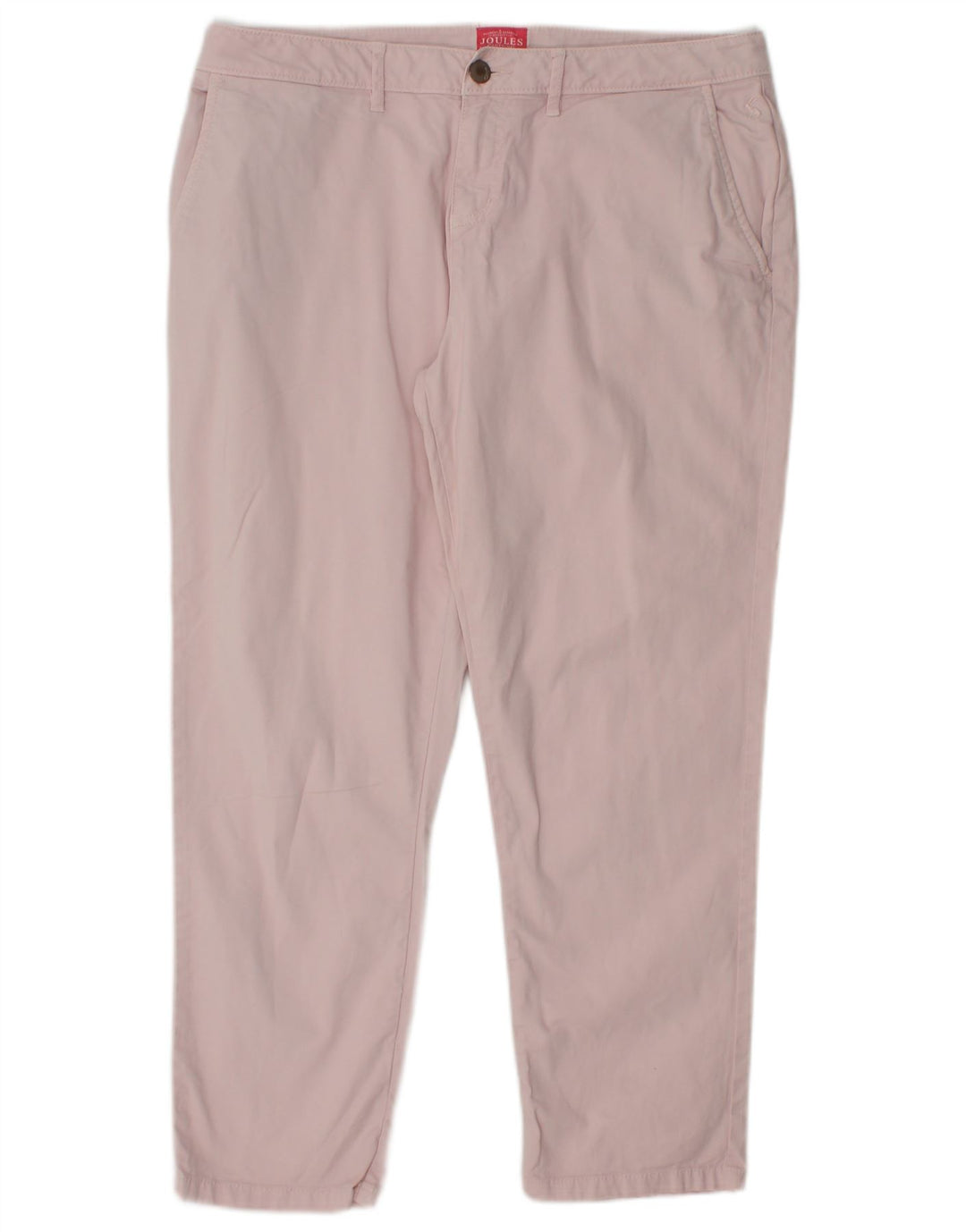 JOULES Γυναικείο κωνικό παντελόνι Chino UK 14 μεγάλο W32 L25 Ροζ βαμβακερό