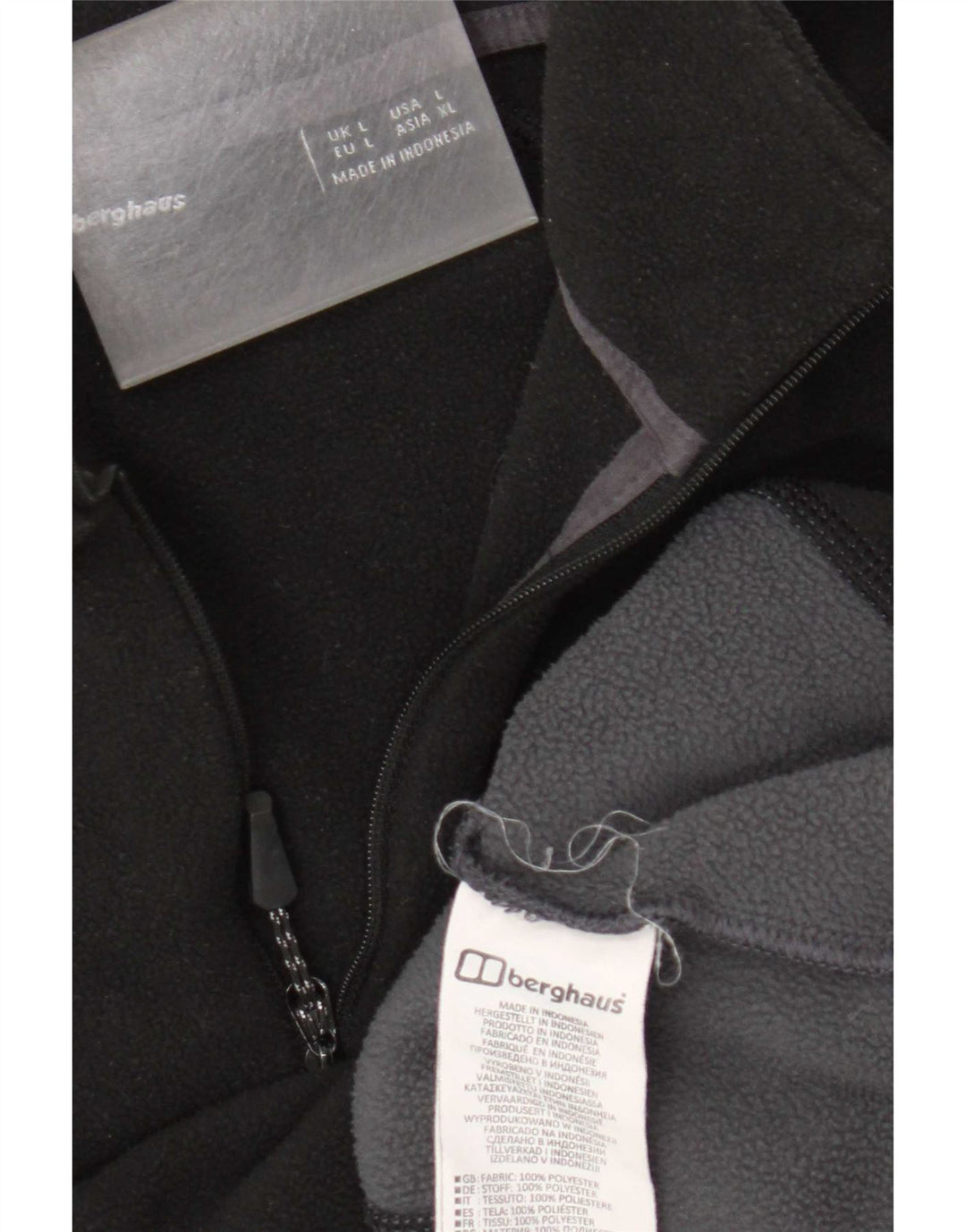 Ανδρικό φερμουάρ Berghaus Fleece Jumper με μεγάλο μαύρο χρώμα πολυεστέρα