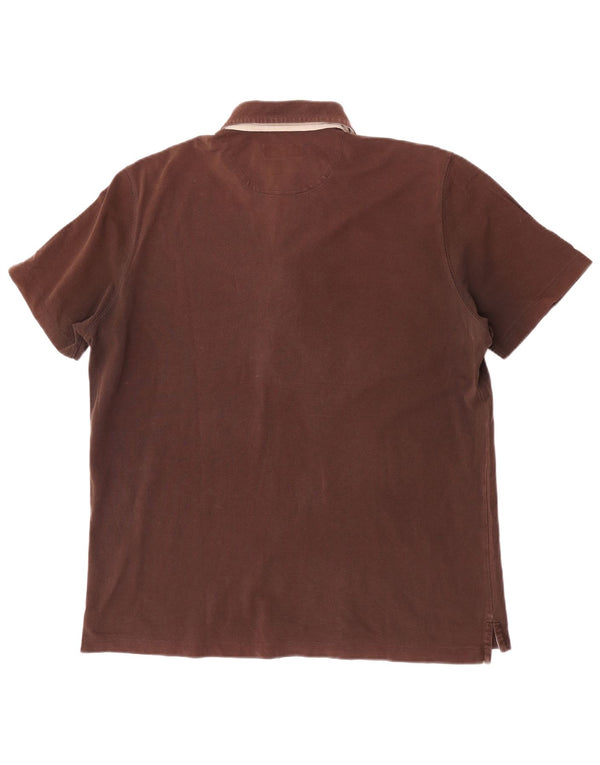 Ανδρικό μπλουζάκι πόλο Massimo Dutti XL Καφέ