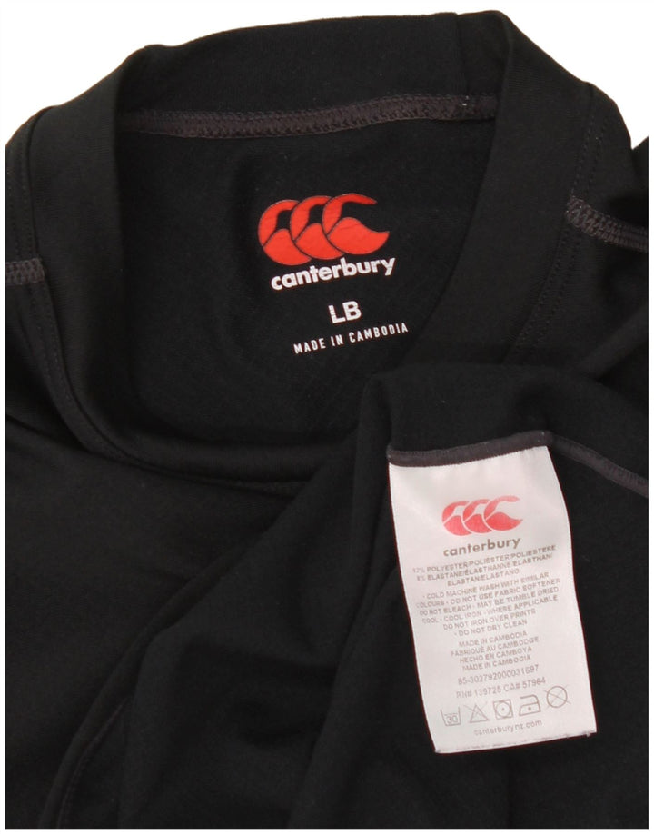 Canterbury Γυναικείο τοπ μακρυμάνικο UK 14 Large μαύρο πολυεστέρα