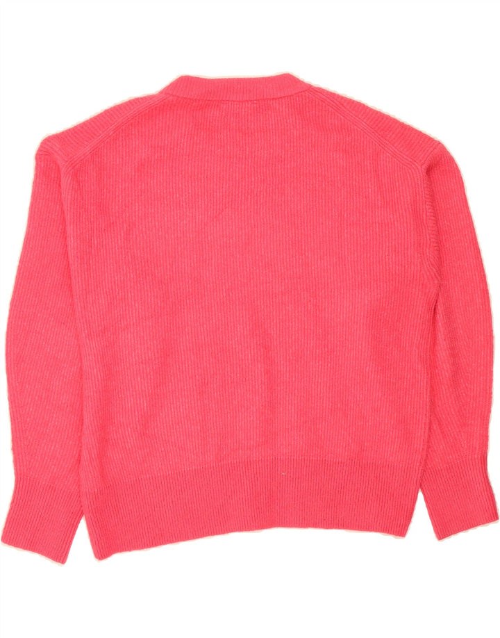 JOHN LEWIS Womens Oversized Crew Neck Jumper Sweater UK 16 Large Pink Vintage John Lewis and Second-Hand John Lewis from Messina Hembry 