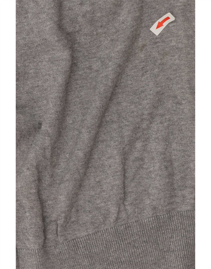 Ανδρικό πουλόβερ Marks & Spencer Autograph V-Neck Jumper μεγάλο γκρι βαμβακερό