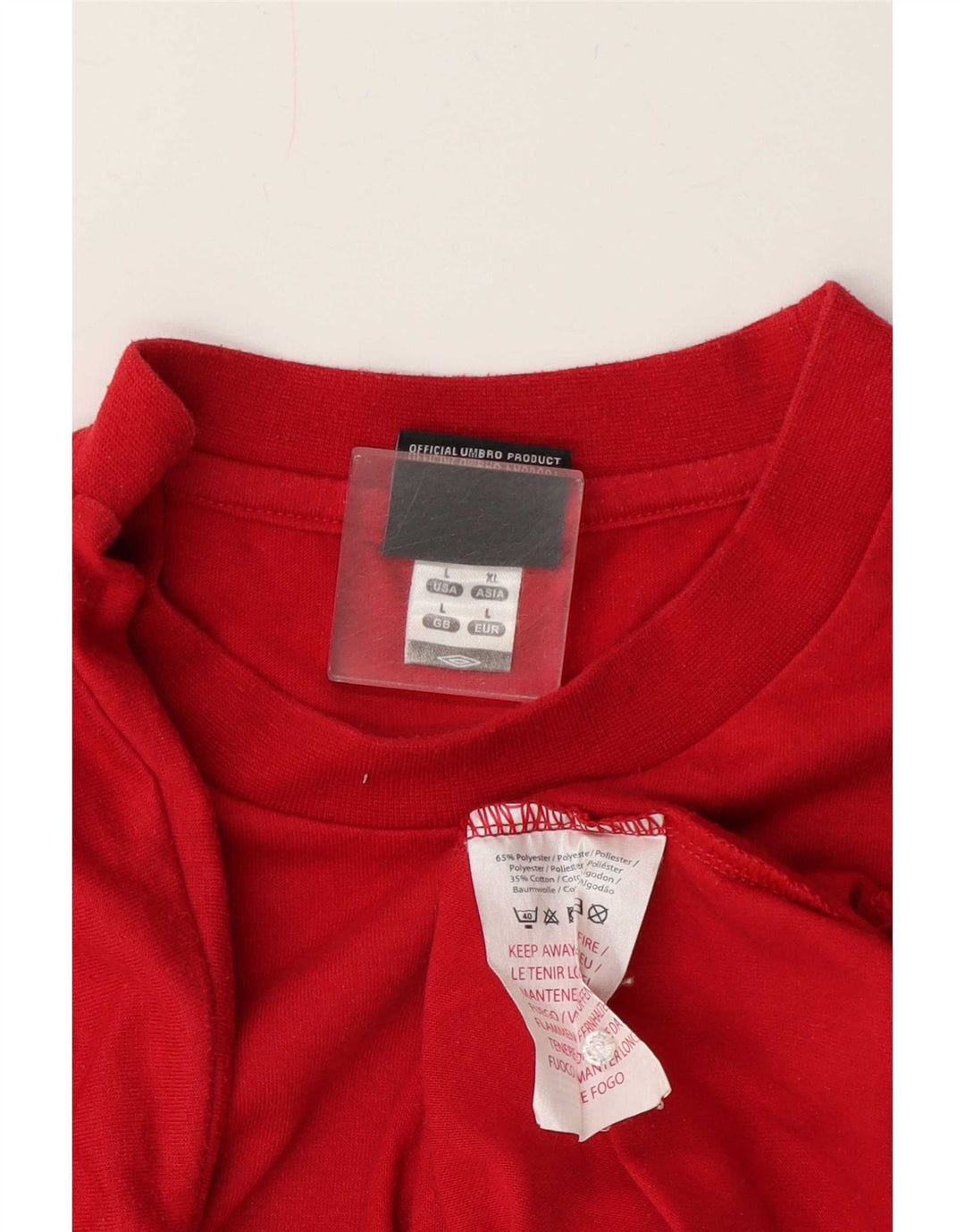 Ανδρικό γραφικό T-Shirt Umbro Top Large Red Polyester