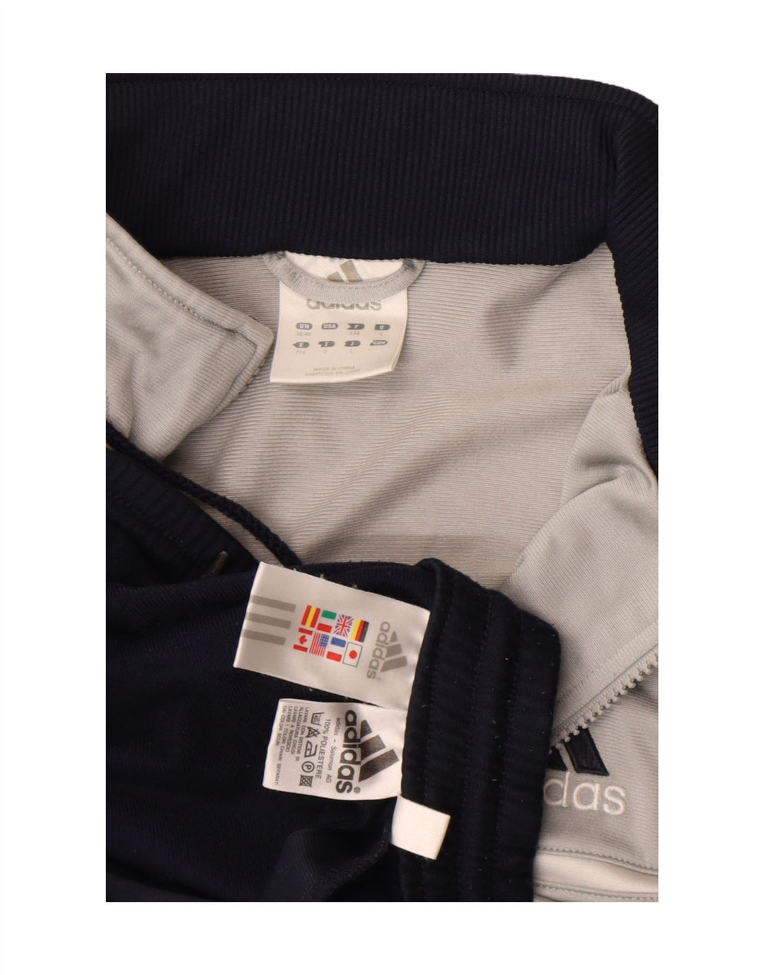 Ανδρική φόρμα Adidas UK 38/40 Medium Grey Colorblock Polyester