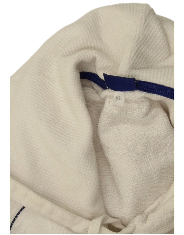 Ανδρικό γραφικό φούτερ με κουκούλα Asics XL Off White Βαμβακερό