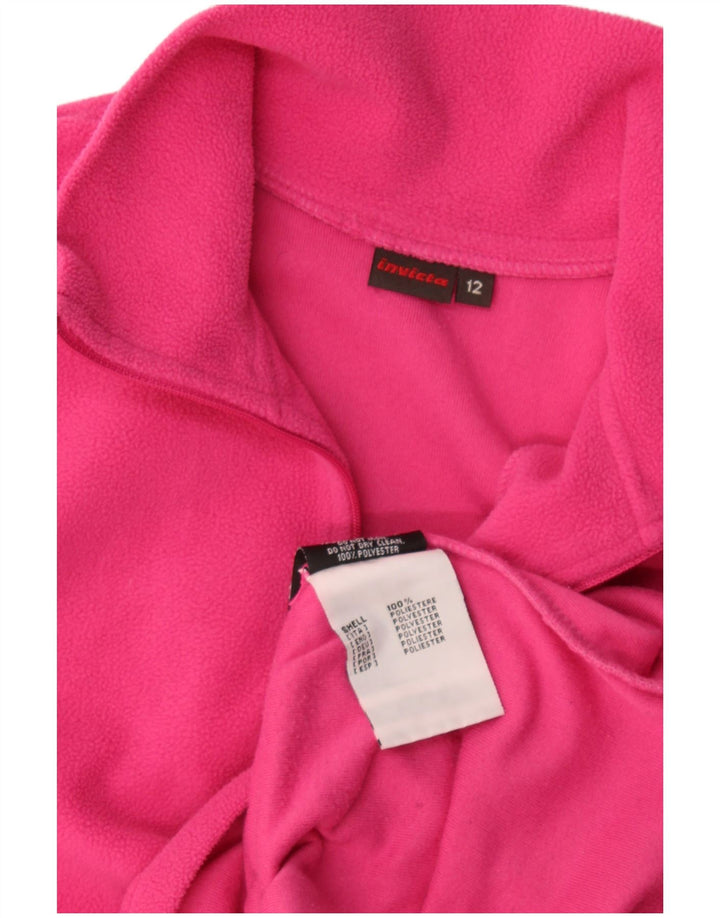 Invicta γυναικείο φερμουάρ Fleece Jumper UK 12 Medium Pink Polyester
