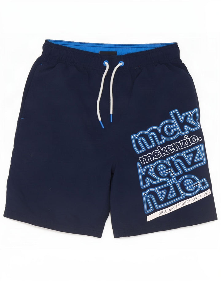 Γραφικό ανδρικό σορτς κολύμβησης Mckenzie Μικρό Navy Blue Polyester