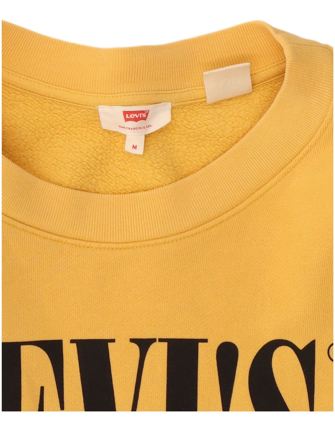 Γυναικείο γραφικό φούτερ Levi's Oversized Crop Jumper UK 14 Medium Yellow