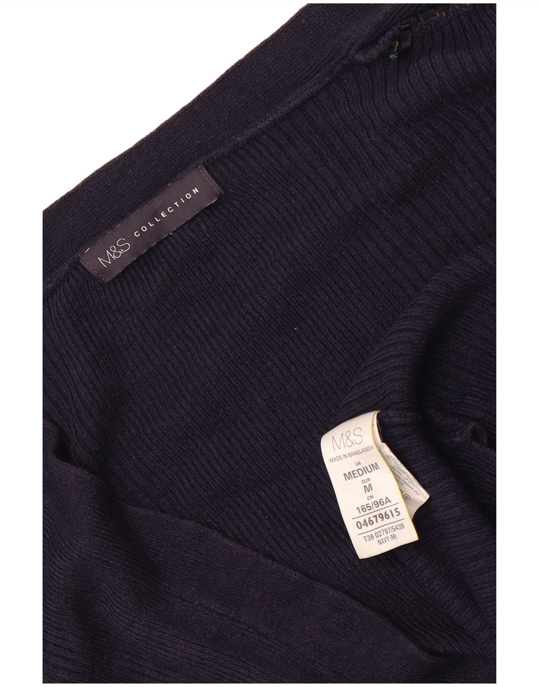 Marks & Spencer Γυναικείο πουλόβερ Longline Cardigan UK 14 Medium Navy Blue