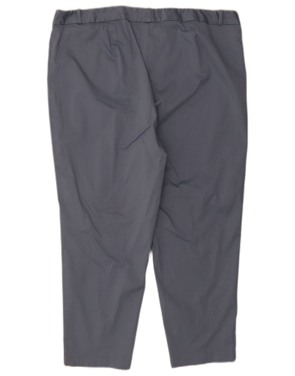 Marks & Spencer Γυναικεία Slim Fit Cropped Παντελόνι UK 22 3XL W40 L25 Blue